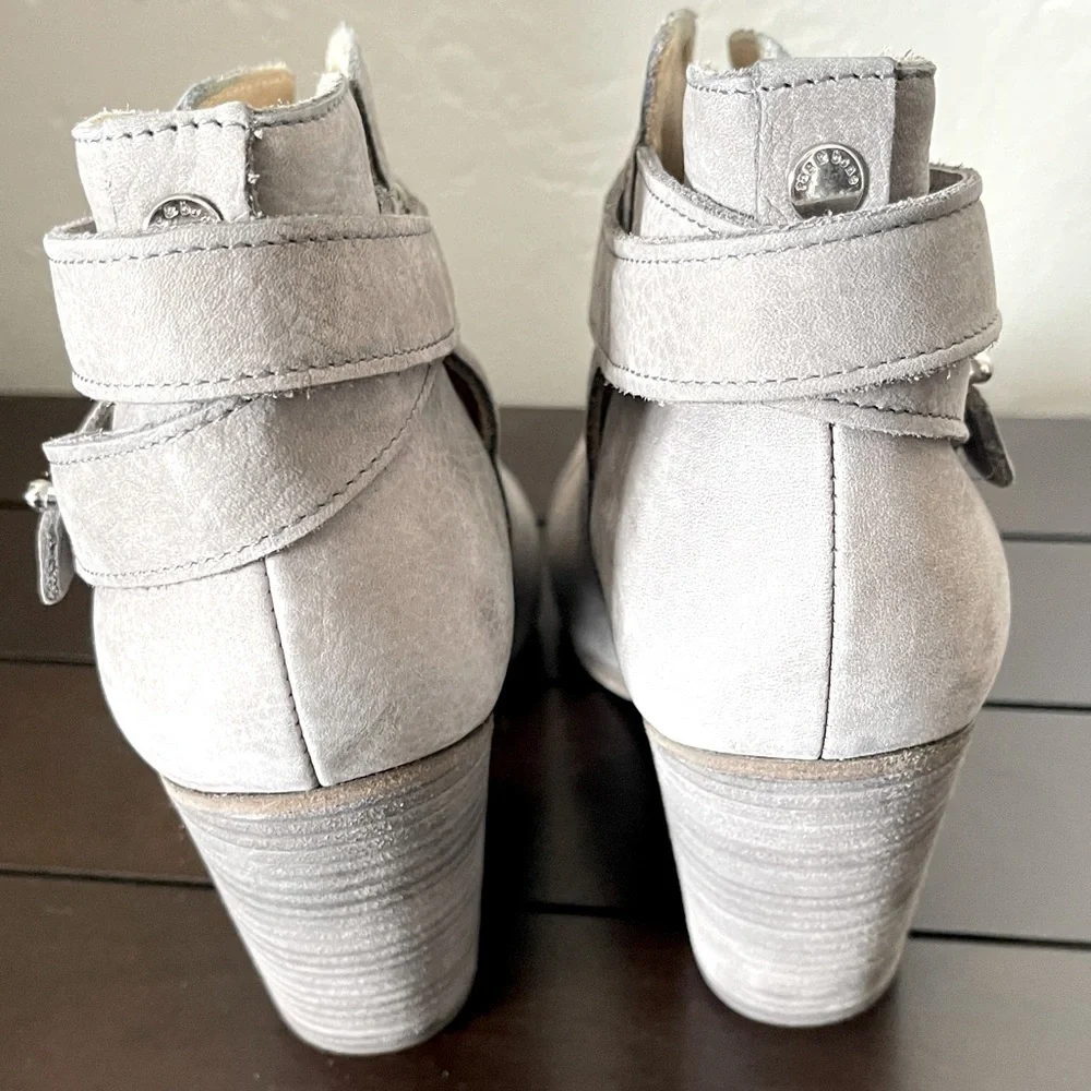 Rag & Bone Harrow Nubuck Leather Ankle Heel Booties